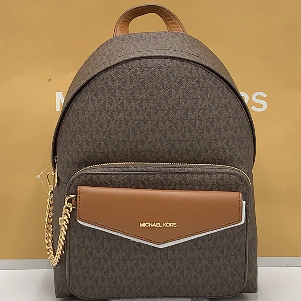 MICHAEL KORS BROWN SIGNATURE COLOR 
Maisie Medium Pebbled Leather 2in-1 BackpacK - Picture 3 of 16